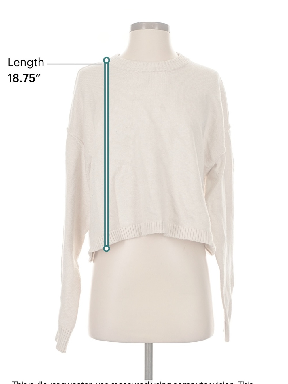 Good American Cream Ribbed Knit Top - Picture 5 of 6